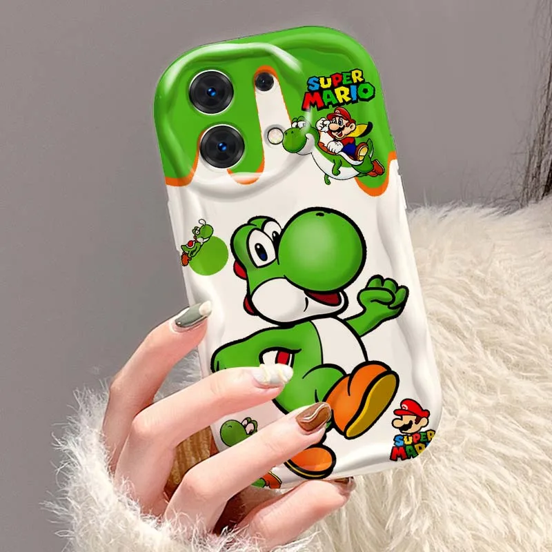 M-Marios شعبية الكرتون الفن ل Xiaomi Redmi ملاحظة 14 13 12 12S 11 10 9 9S 8 Pro زائد 4G 5G موجة النفط غطاء لينة جراب هاتف #5