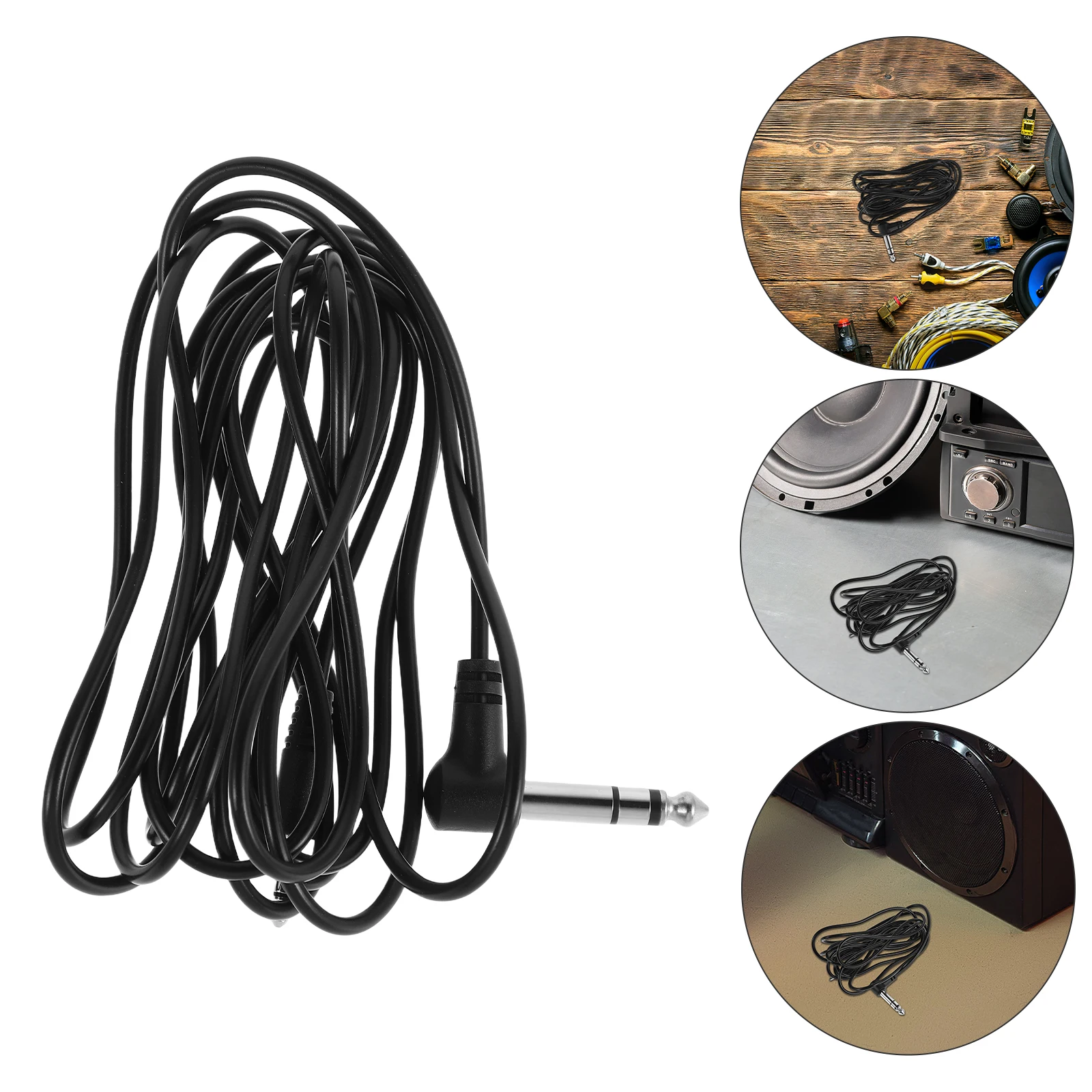 

Right Angle 6.35Mm Audio Cable Replacement For Microphone Guitar Speaker Mixer Keyboard Adapter Durable Stable Transmission