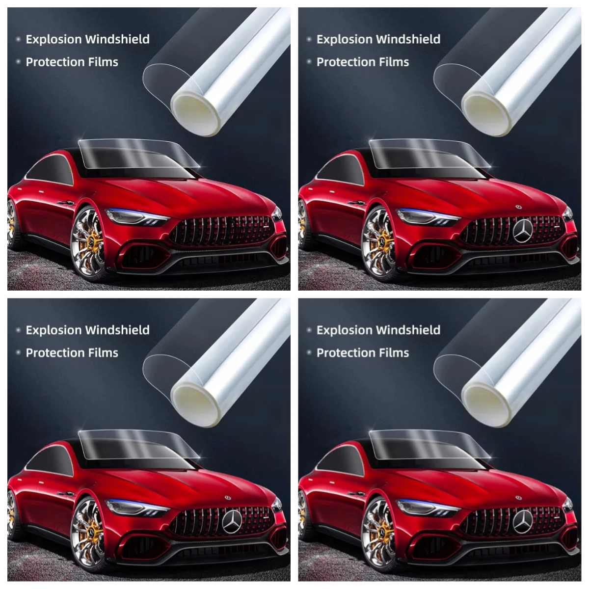Explosion Proof Armored Windshield Protection Films Safe Driving -Scratch -Flying Stone Car Window Film