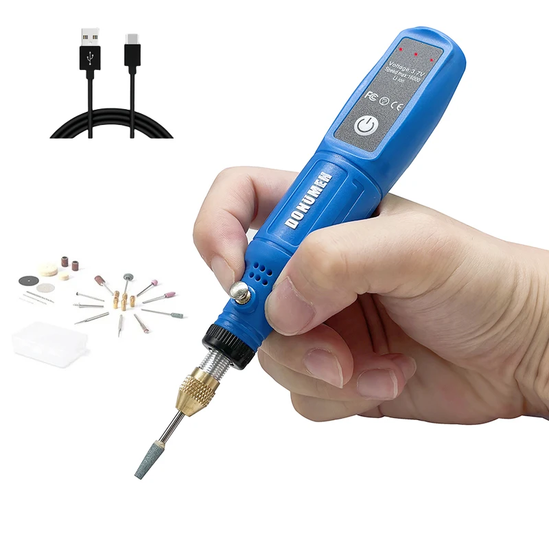 

Cordless Mini Drill Rotary Tool Type-c Woodworking Engraving Pen Dremel Tools Wireless Electric Drill For Jewelry Metal Glass
