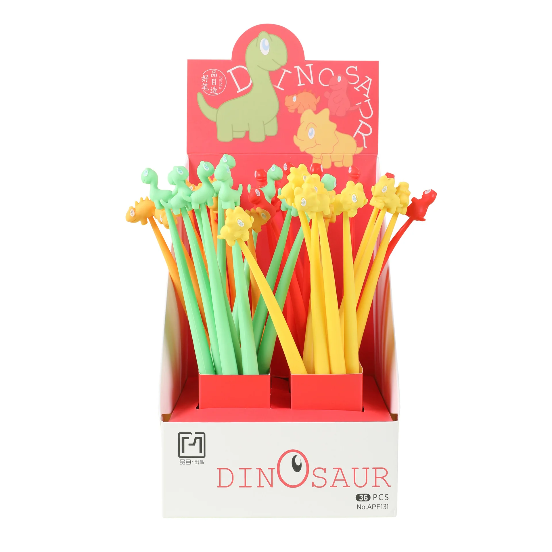 48PCS Cute Creative Silicone Cartoon Animal Dinosaur Styling Pen Neutral Pen Water Pen Student Stationery Manufacturer Spot