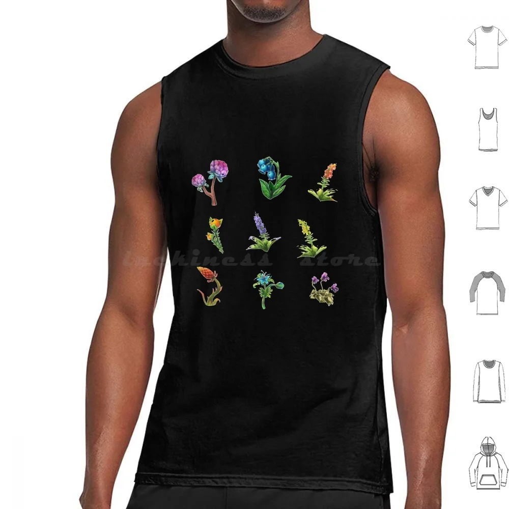 Flowers Tank Tops Vest Sleeveless Breath Of The Wild Legend Of Link Loz Korok The Legend Of Video Games Game Cute Hyrule