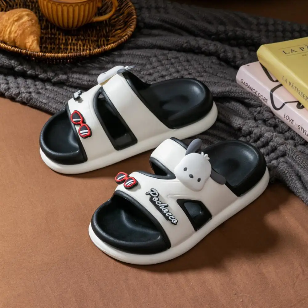 Kuromi Hello Kitty Summer Sandals My Melody Pochacco Sanrio Kids Cartoon Slippers Children Sports Soft Non Slip Casual Eva Shoes