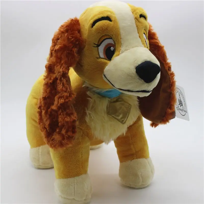 30CM Cartoon Lady Dog Plush Doll Bedroom Decoration Doll Children's Toys Lady and The Tramp Peripheral Friends' Holiday Gifts