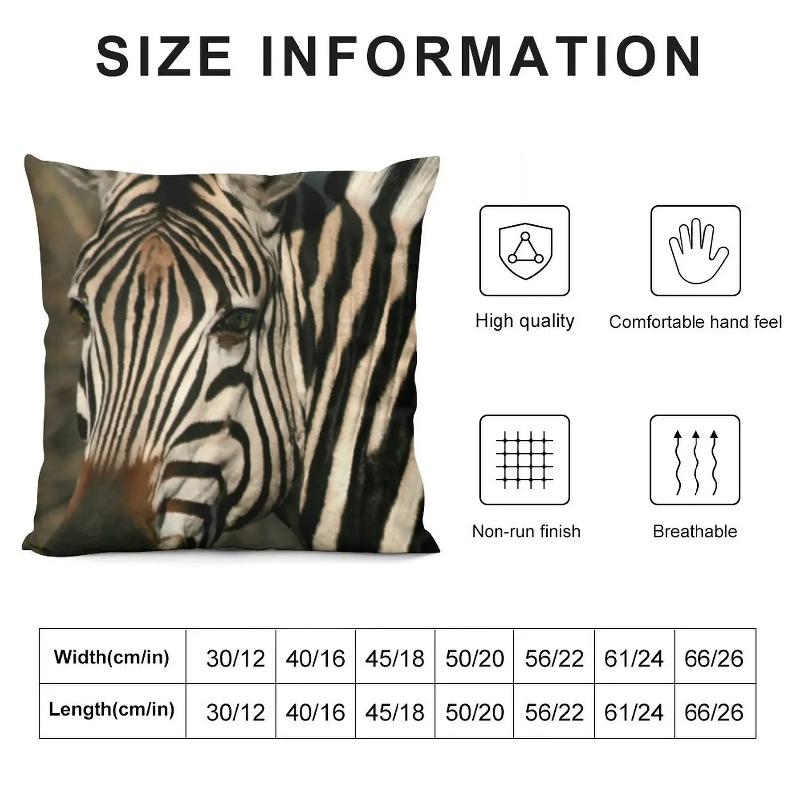 Zebra Close Up on Safari in South Africa. Throw Pillow Elastic Cover For Sofa Couch Cushions pillow