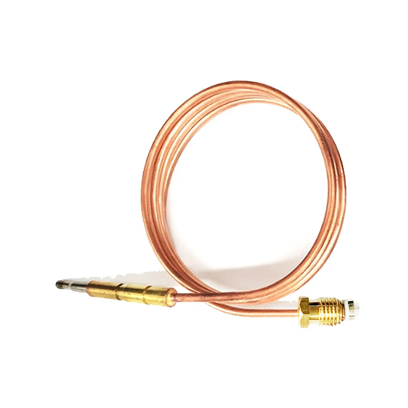 Gas Thermocouple Wire Flame Sensor M9*1 Nut Commercial Card Slot Flameout Protection Copper Tube Length 900mm with Boiler Valve