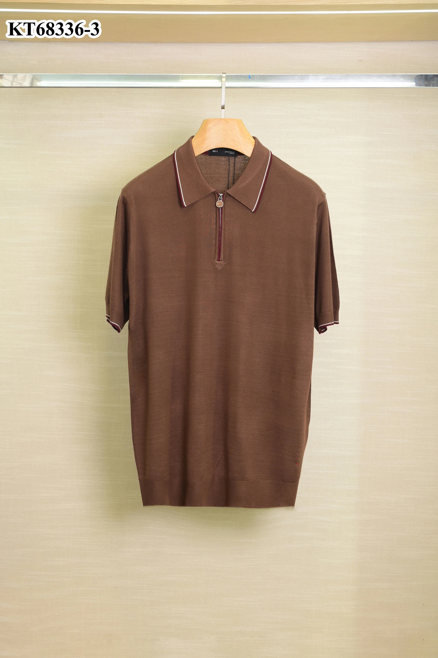 OECHSLI polo Shirt Silk men 2026 New business elastic zipper short sleeve thin straight high quality knitted big size M-4XL