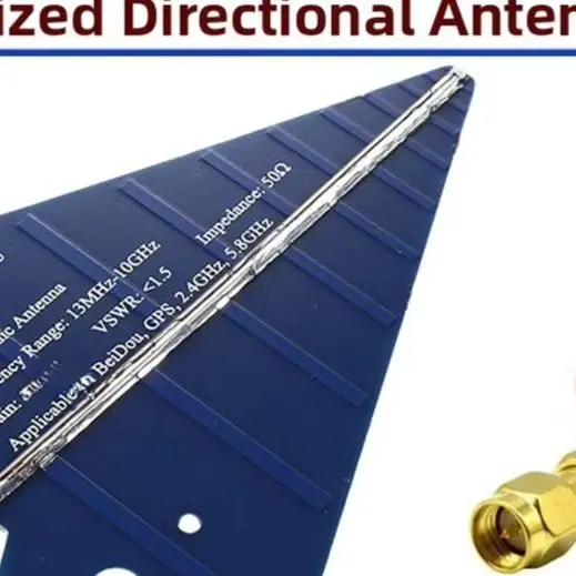 /HT5 /Log /Periodic Antenna 1.3-10GHz High Gain 6-9dBi 50 Ohm Wideband For GPS WiFi 5.8GHz For Spectrum Analysis And EMC Testing