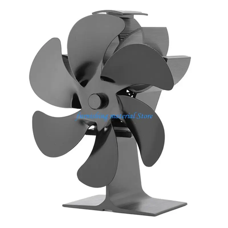 Y5GD مروحة موقد خشب هادئة صديقة للبيئة وفعالة باللون الأسود والبرونزي والفضي Sf506g مع ميزان حرارة لسجل الخشب للحرق #4