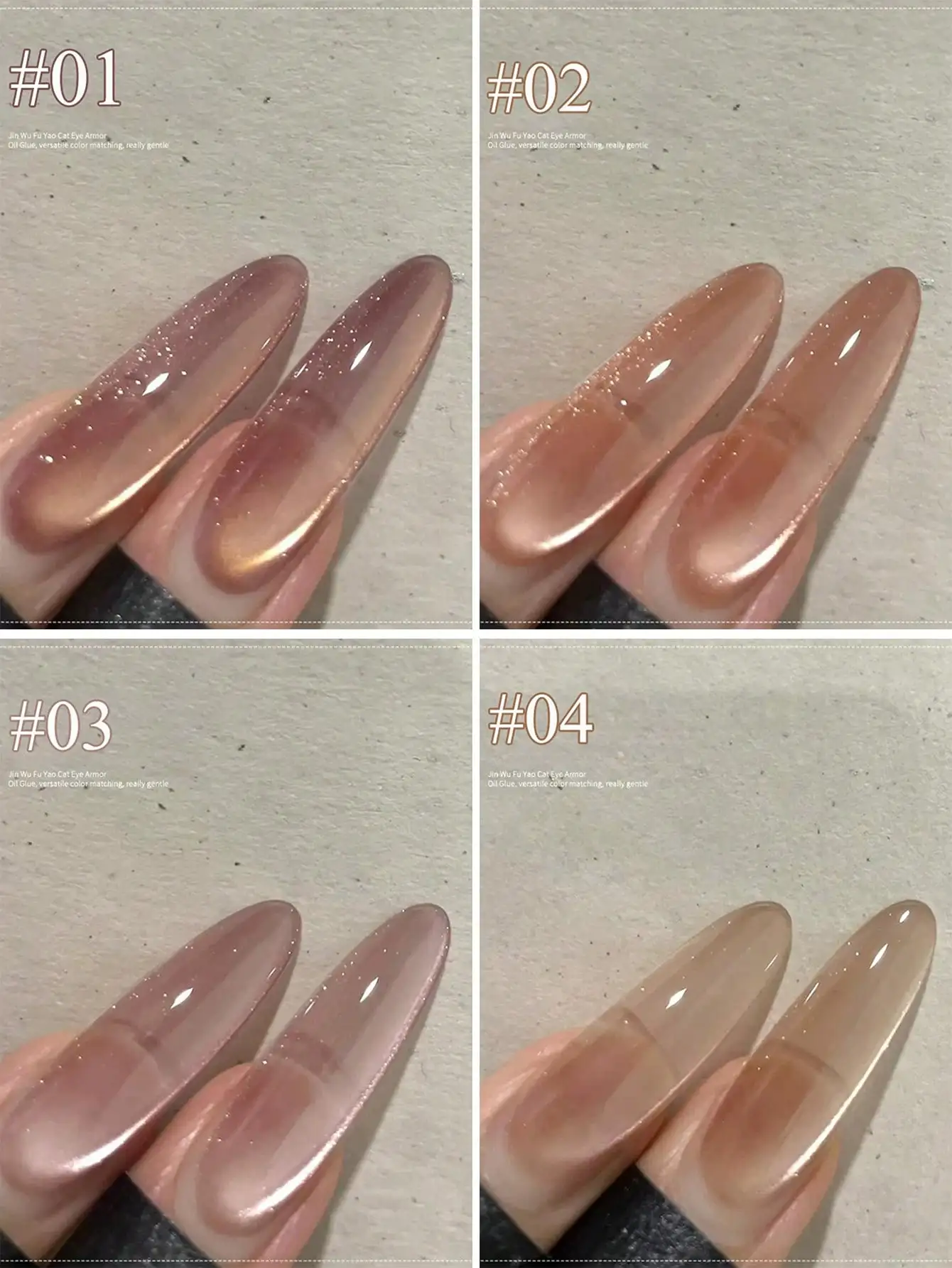 1-4pcs 15ML Golden Crow Fuyao Glass Bead Cat Eye Armor Nail Art Glue 2026 Satin Mirror Moonlight Special Cat Eye Nail Art Suppli