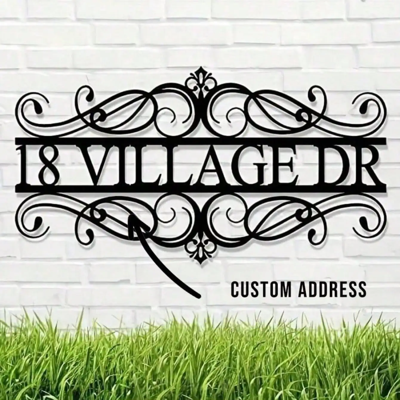 

Custom Metal House Number Sign Detachable Valentine Gift