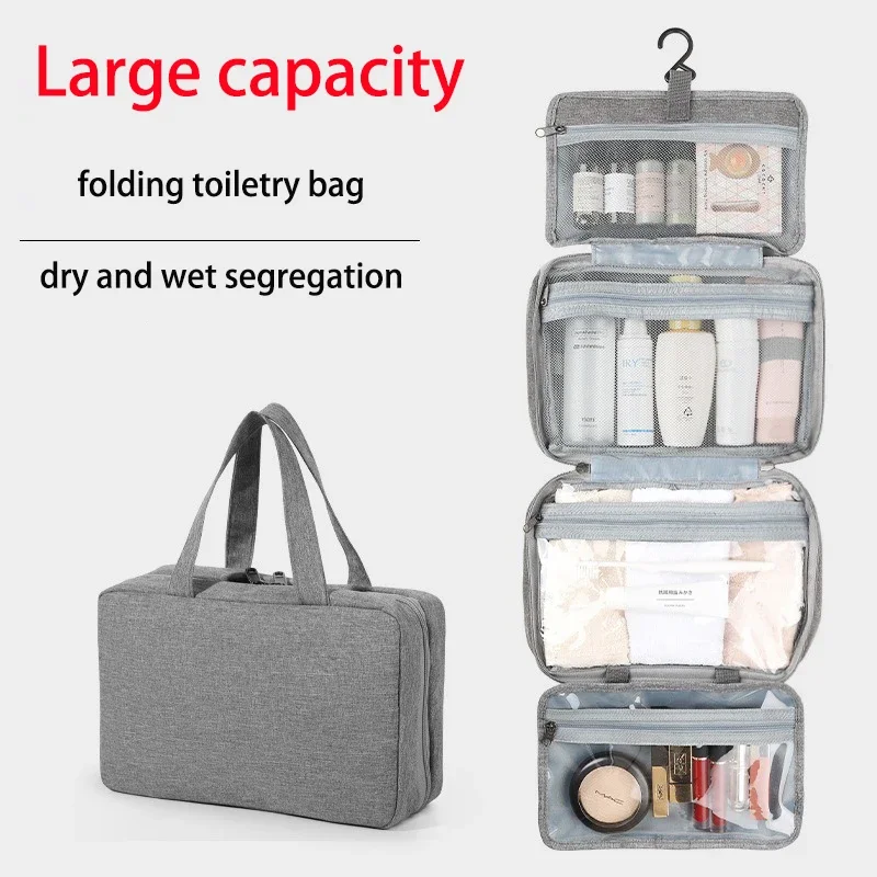 

Folding Travel Bag Men's Waterproof Cosmetic Bag Travel Beauty Cosmetic Case Large Women's Cosmetic Toiletry Bag