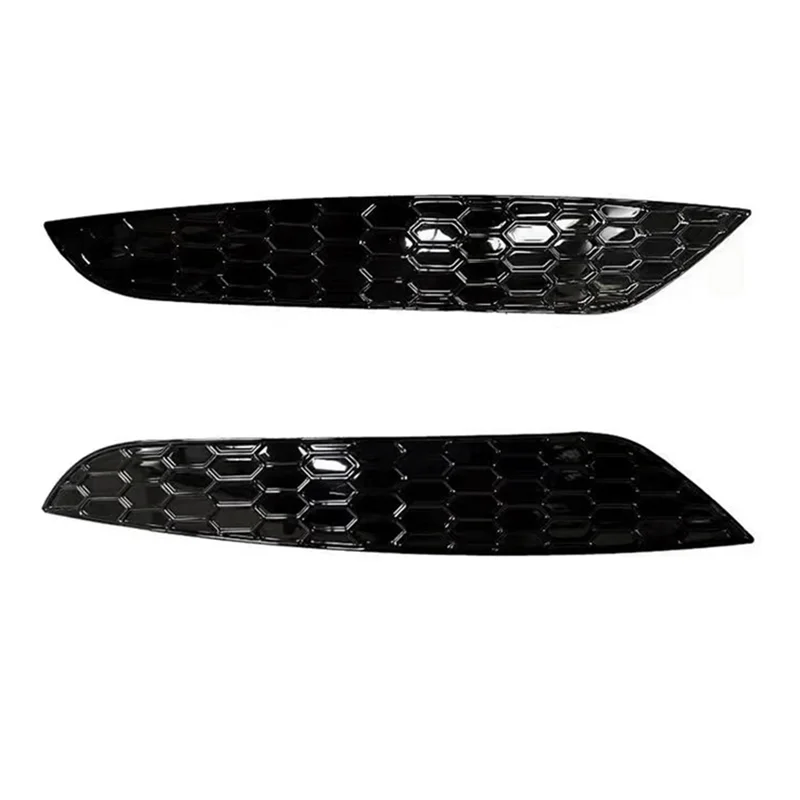 1Pair Rear Bar Honeycomb Tail Fog Light Cover Trim Styling for VW Golf 6 Rear Bumper Reflector Strips Sticker Glossy