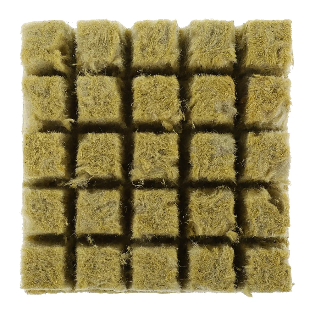 

100 Pcs Seedling Block Plant Transplanting Rock-wool Plug Potted Plants Hydroponics Cube Soilless Cultivation Mineral Blocks