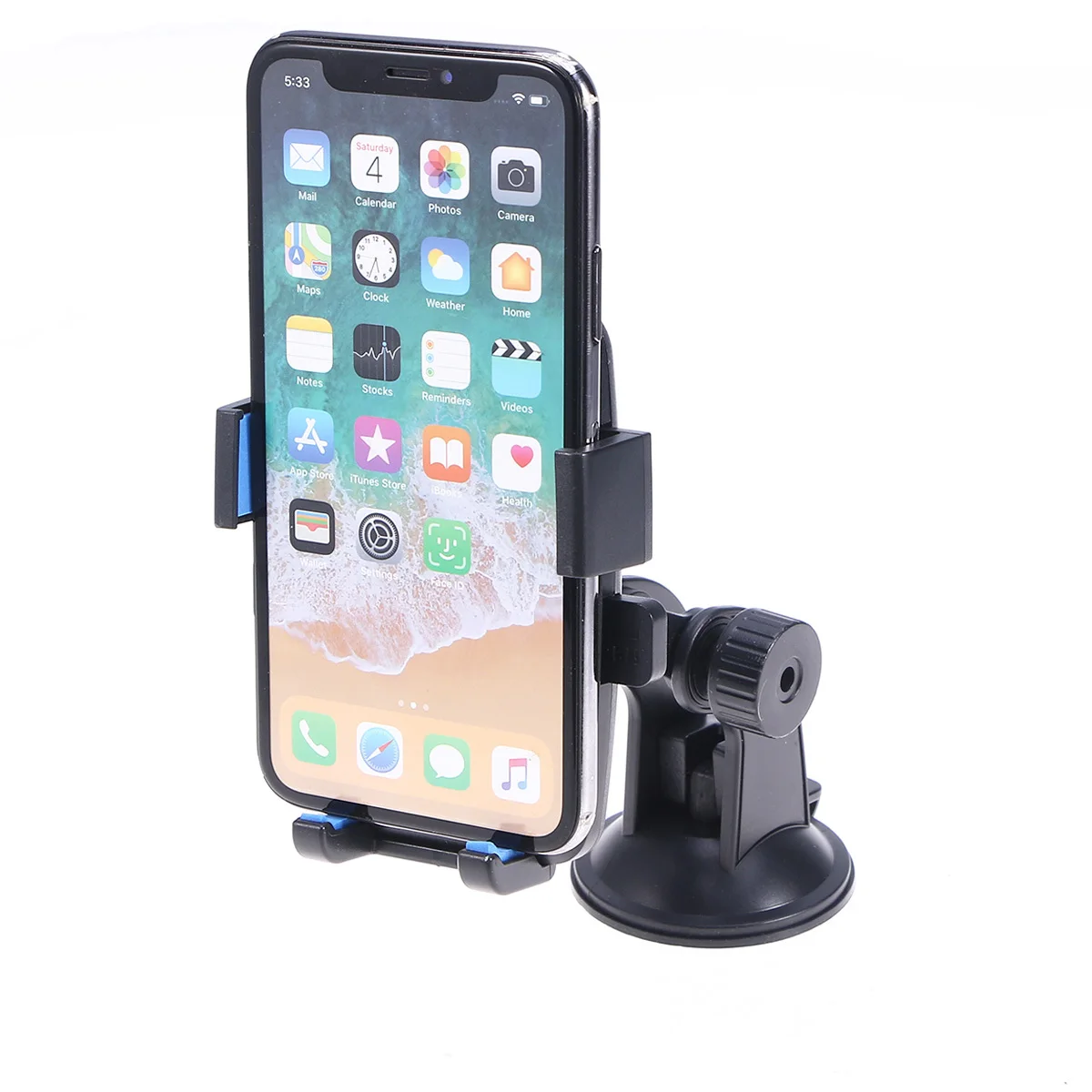 

Universal Car Mounted Phone Holder 360 Rotatable Suction Cup Stand for Mobile Devices on Vehicle Interior Smooth Surfaces Black