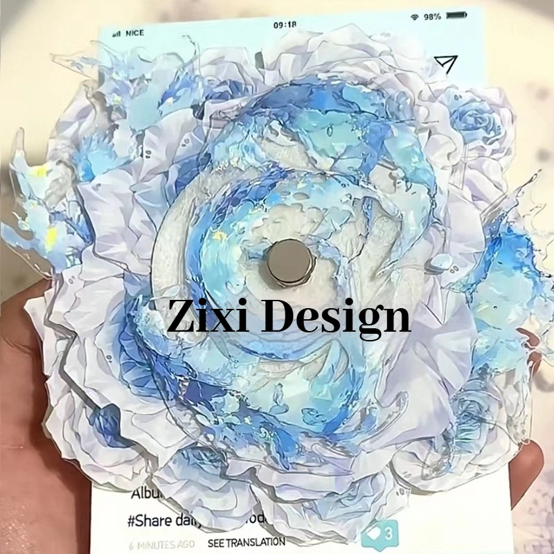 

58mm Badge Protective Cover Beautiful Magnetic Suction Bar Brick Acrylic Anime Valley Beauty Badge Holder Protective Cover