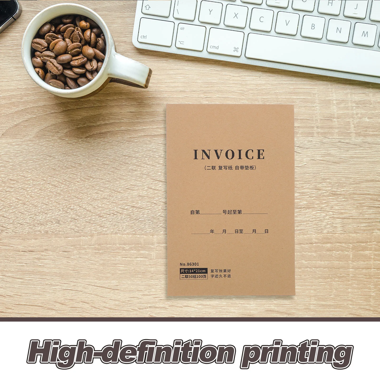100 Pages Invoice Receipt Book Small Business Universal Fit Order Form for Expenses Record Keeping Dispatch Bill Receipt