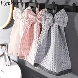 Big Bow Face Hand Towel Bathroom Soft Skin-friendly Kids Adults Cute Quick Dry Waffle with Handle Strong Water Absorbent New