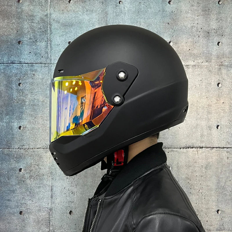 

Vintage Helmet Bluetooth Cruise Street Car Running Helmet Men's and Women's Full Cover Four Seasons Motorcycle Full Helmet