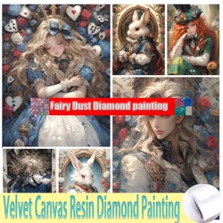 Fairy Tales Diamond Embroidery Alice In Wonderland Fairy Dust Resin Diamond Painting 5D DIY Full Drill Mosaic Home Decor Gift