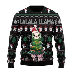 Llama Ugly Christmas Sweater For Women Men Clothes Funny Alpaca Boy Sweater Holiday Sweatshirts Casual Female Sweaters Pullovers