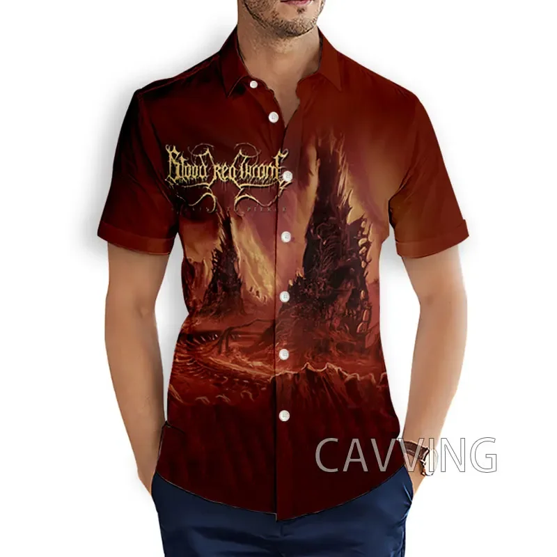 

CAVVING 3D Printed Blood Red Throne Band Fashion Casual Shirts Men's /Women's Short Sleeves Loose Breathable Shirts