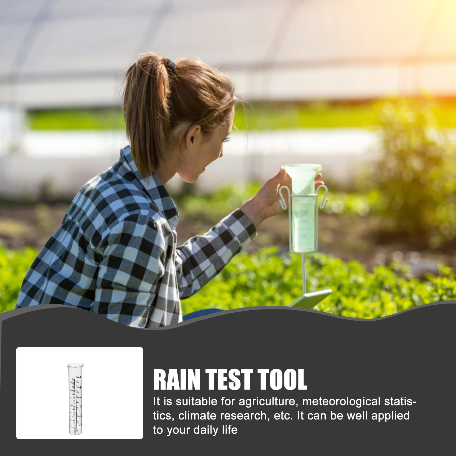

4 Pcs Gauge Rain Outdoor Precision Water Measurement Tube Measuring Tool Holder
