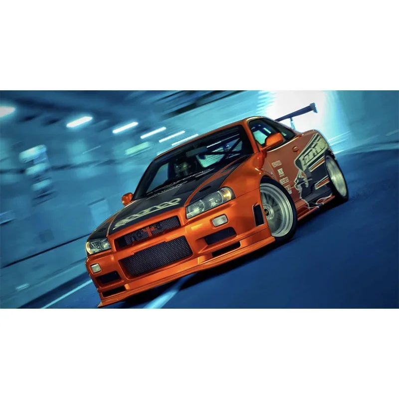 In Stock SW 1:64 NFS 7 Underground R34 Diecast Diorama Car Model Collection Miniature Carros Toys Street Weapon