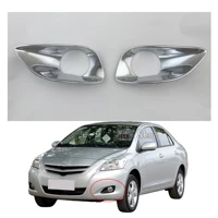 Cubierta de lámpara antiniebla delantera chapada en cromo ABS para coche, accesorios de pasta embellecedora para Toyota Vios 1.6L 1.3L gl-i 2008 2009 2010 2013, novedad