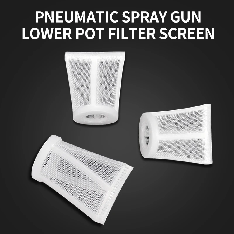 5 Buah Filter Pistol Semprot Pot Bawah 8/10/12Mm Filter Nilon Tahan Suhu Tinggi Filter Pistol Semprot Cat Udara