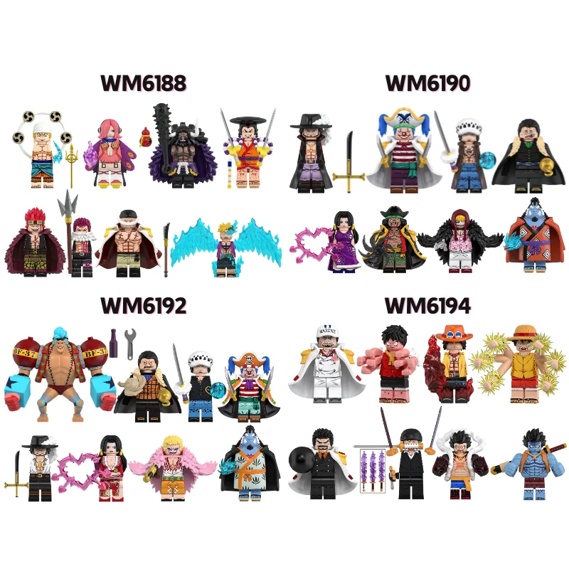 Japan Anime One Piece Mini Figures Set Luffy Zoro Ace Law Edward Newgate Kaido Boa Hancock Buggy Jinbe Franky Reiju