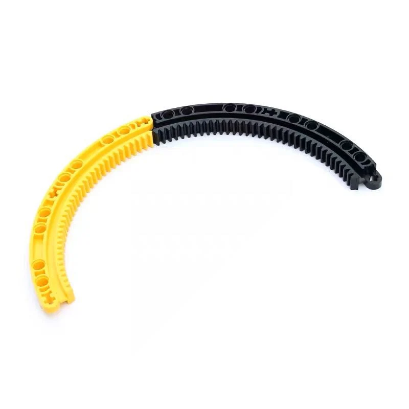 4PCS MOC 24121 Technologie Bausteine Teile 11x11 Gebogene 1/4 Kreisbogen Getriebe Rack Montage Ziegel DIY spielzeug Zubehör