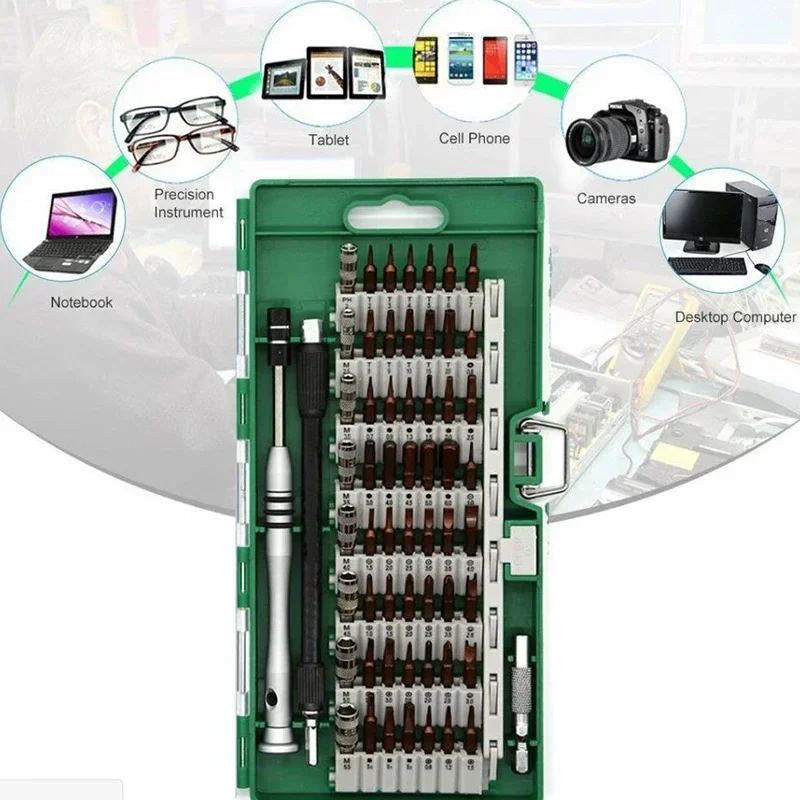 

Precision Screwdriver Set Magnetic Ratchet Screw Driver S2 Steel 60 In 1 Torx Hex Bit Multitool Bits Phone Tablet Repair Tool