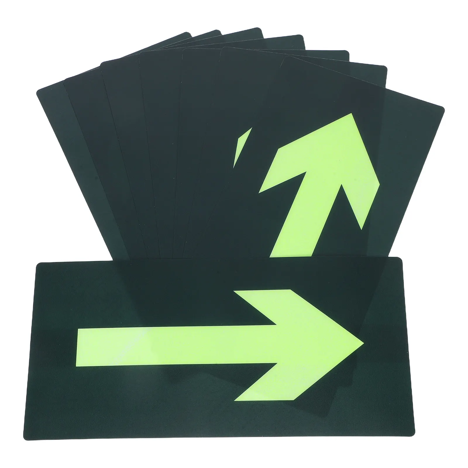 

8Pcs Glow in The Dark Waterproof Arrow Stickers Self Adhesive Emergency Fire Exit Safety Signs Evacuation Guidance for Public