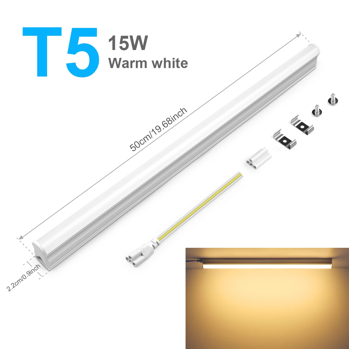 50CM T5 T8 Aluminium LED Licht Buis 15W 25W LED Lamp Buis 110V 220V voor Bureau Werkplaats Garage Magazijn Keukenkast Verlichting