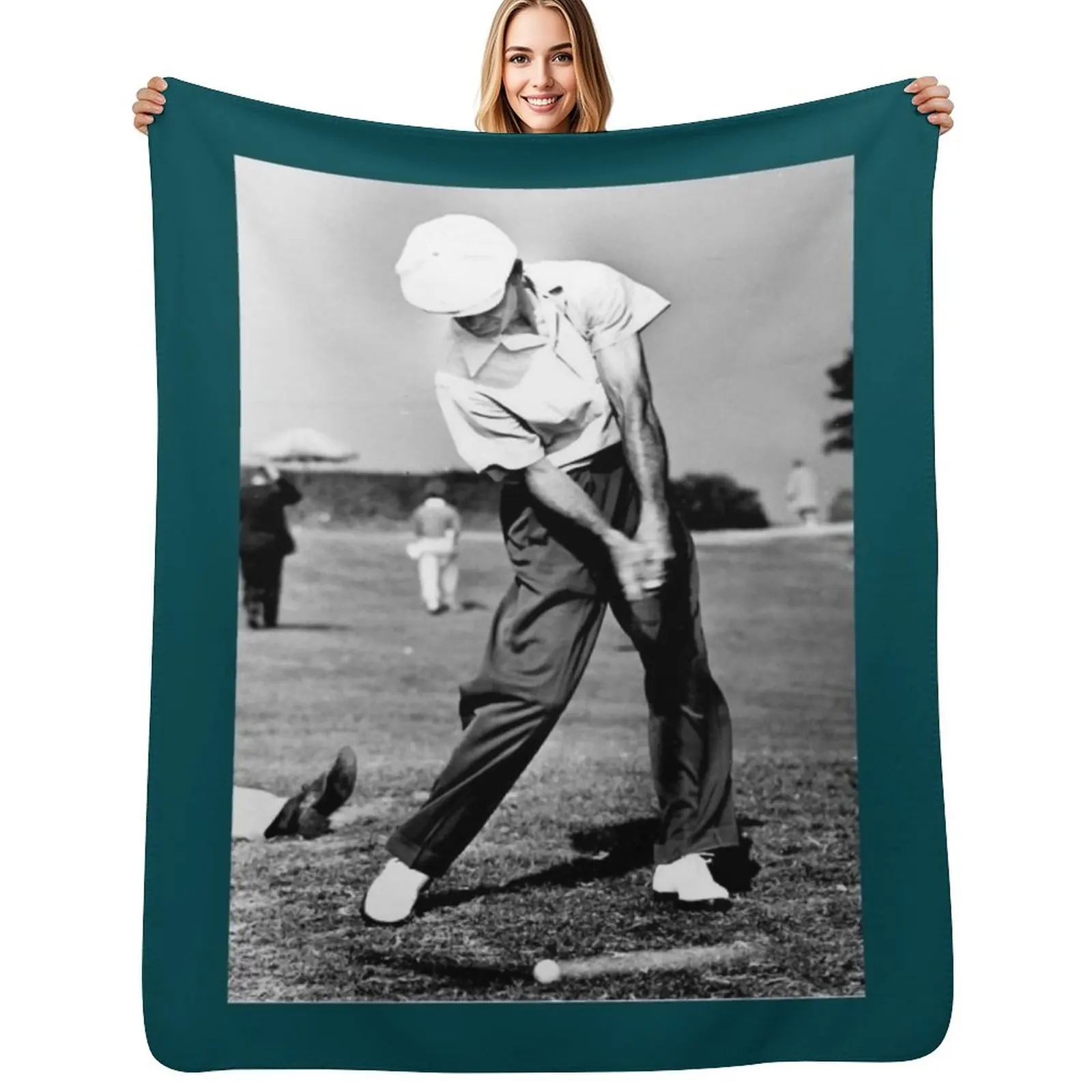 

Ben Hogan Point Of Impact Golf Throw Blanket Soft Warm Blanket Gift for Men Women Adults