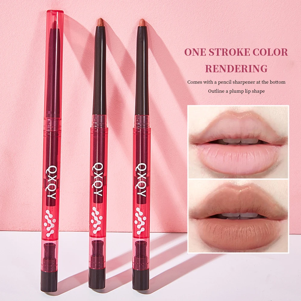 QXQY Matte Velvet Lip Liner Pen Nude Lipstick Długotrwała wodoodporna pomadka do ust Plump Lips Smooth Color Makeup Pencil