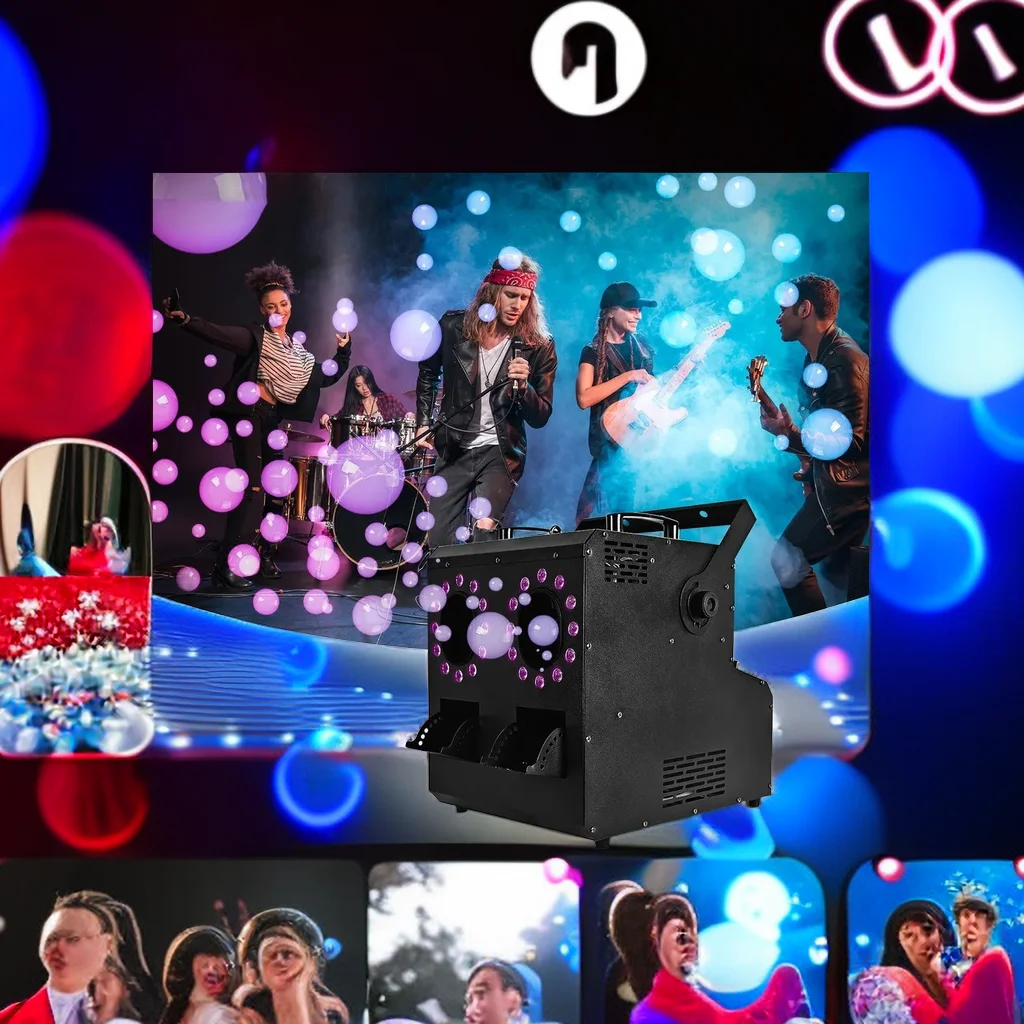 

DMX 8 Channel LED Smoke Bubble Machine 4 Hole Stage Effect Wedding Party Fog Bubbler 3000W