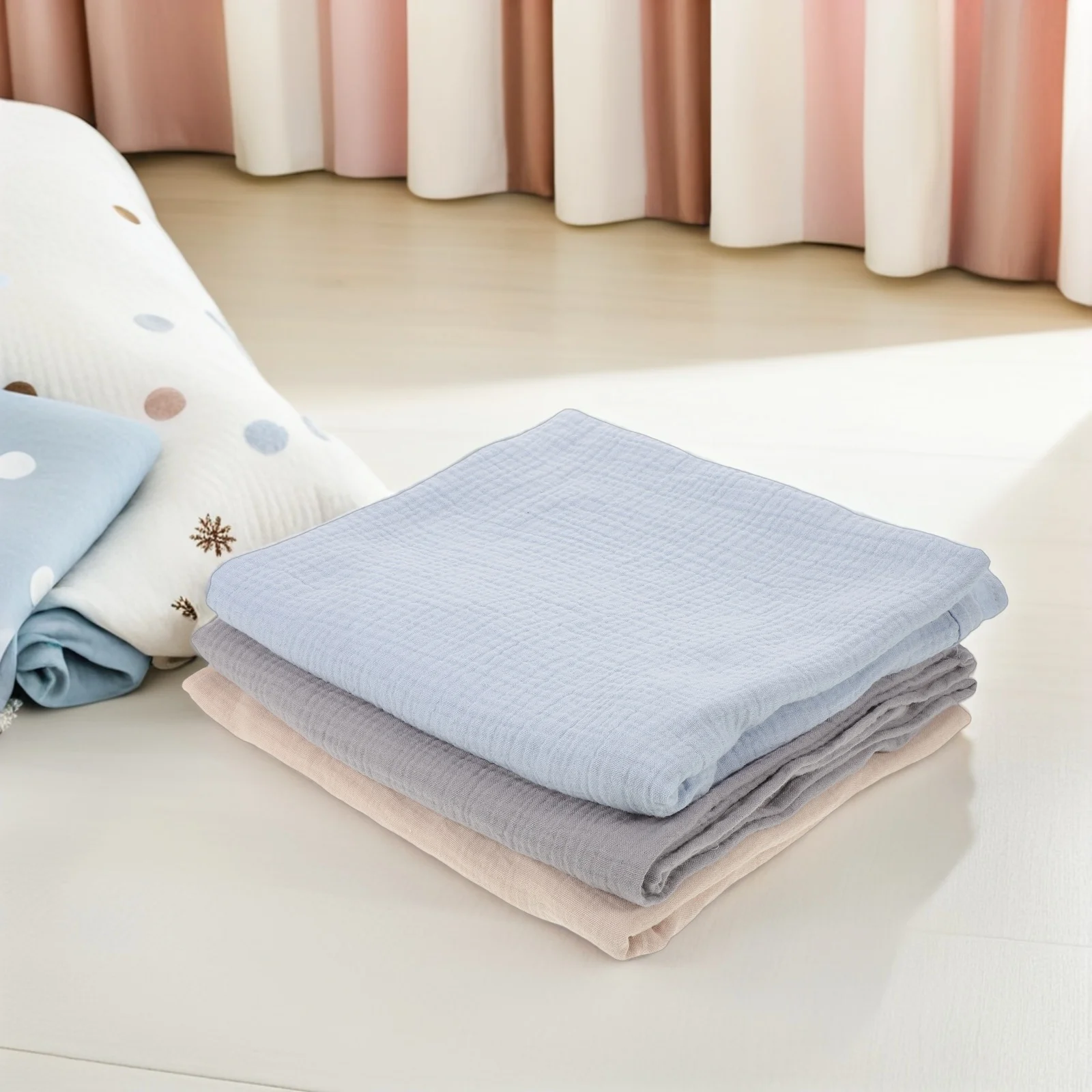 3 قطعة الوليد قماط بطانية التفاف غزل ناعم الحضانة البطانيات للجنسين الحد الأدنى تصميم مريح آمن التقميط مجموعة #6