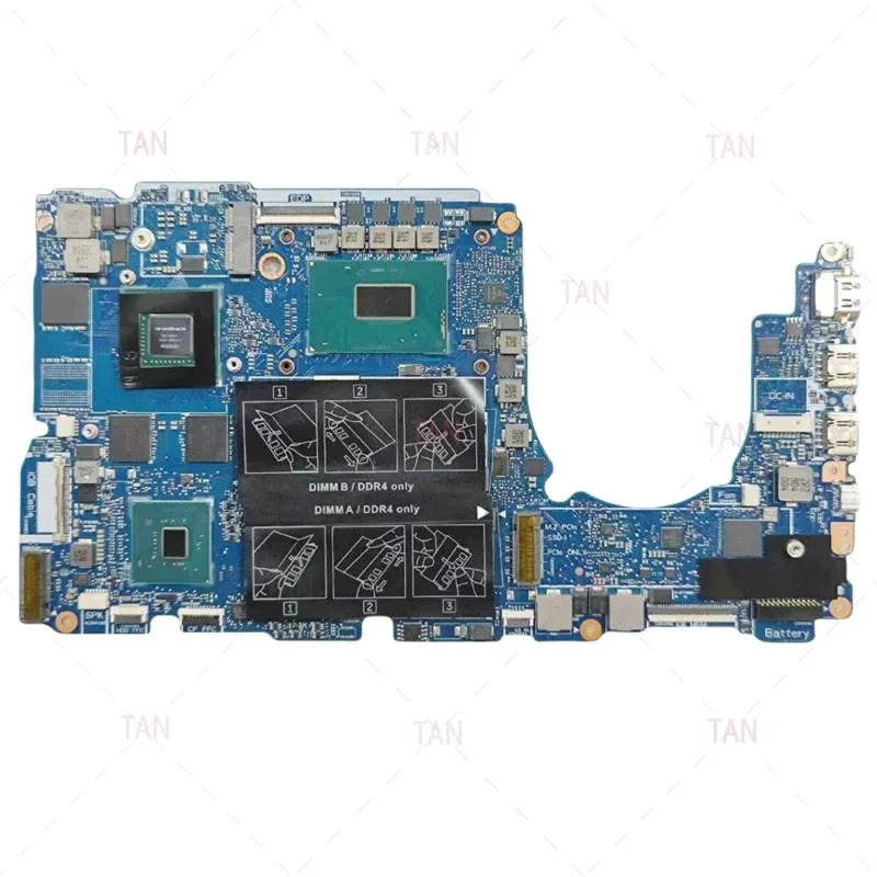 

NBL-N15-MB для Dell Inspiron 7590 7591, материнская плата для ноутбука nbl_n15_mb, процессор: I5-9300H, графический процессор: gtx1050, 3 ГБ, материнская плата DDR4, 100% полностью работает