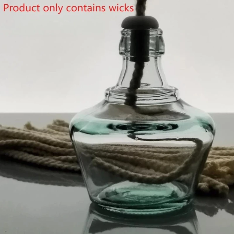 400Pcs Alcohol Wick Rope Burner Cotton Wick Round Cotton Oil Lamp Wicks 6*160mm