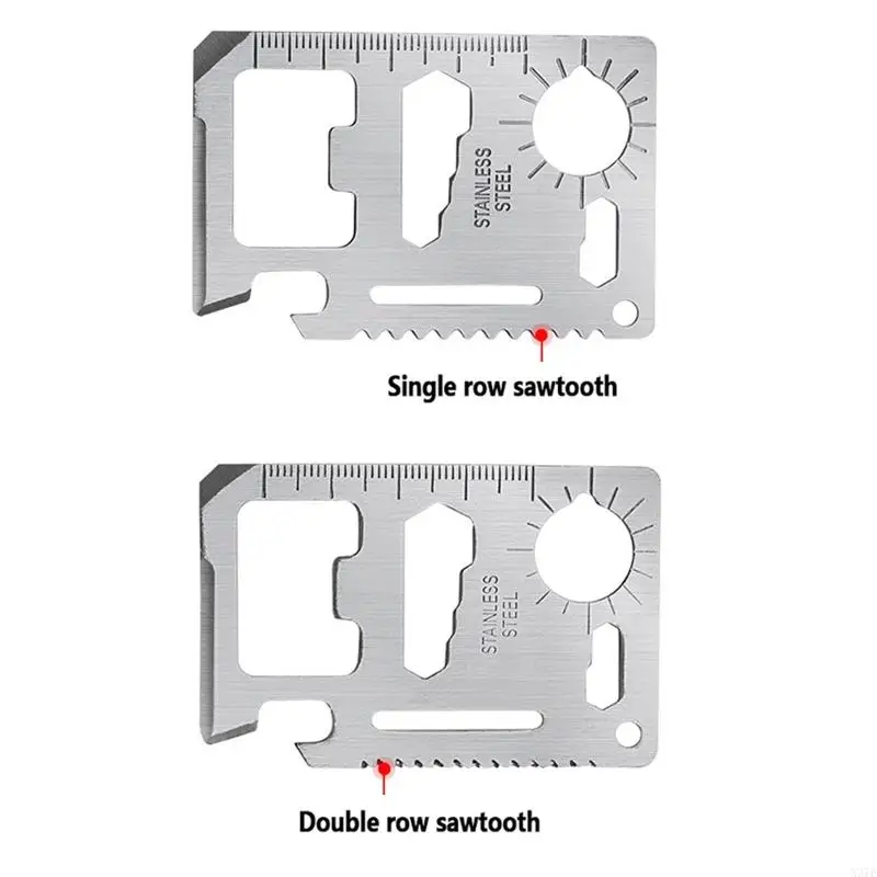 Carte à outils multifonction X37E 11 en 1, outil poche pour l'extérieur, outil survie carte sauvetage Portable en