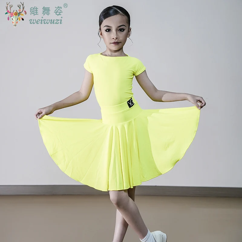 Vestido de baile latino para niña, traje de baile de salón para niños, Salsa, Tango, vestidos de Club Junior, ropa para el escenario de baile