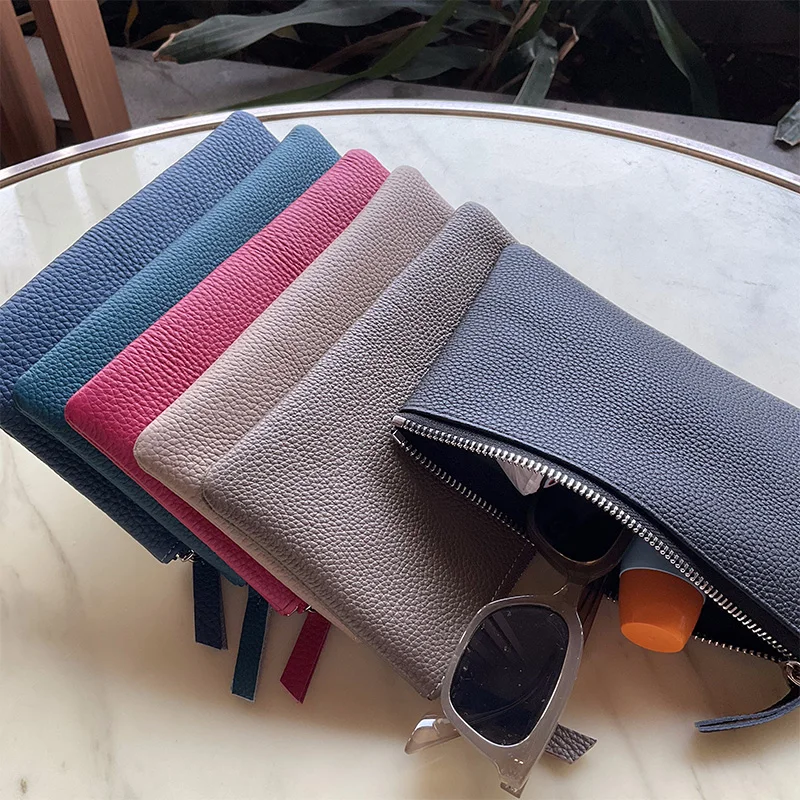 Top Cowhide Fashion Women's Travel storage Women's Zipper Card Bag Key Bag High Quality Women's Wallet, Mommy Bag, Cosmetic Bag