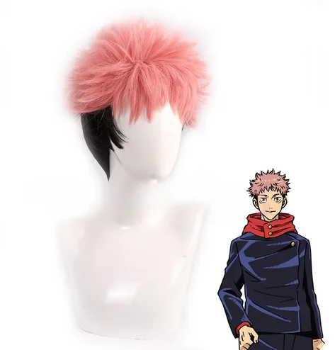 Game Jujutsu Kaisen Itadori Yuji Cosplay Synthetic Wig Anime Halloween Costumes for Women