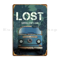 Lost Tv Series Metal Plaque Poster Rusty Garage Kitchen Wall Cave Iron Tin Sign Poster