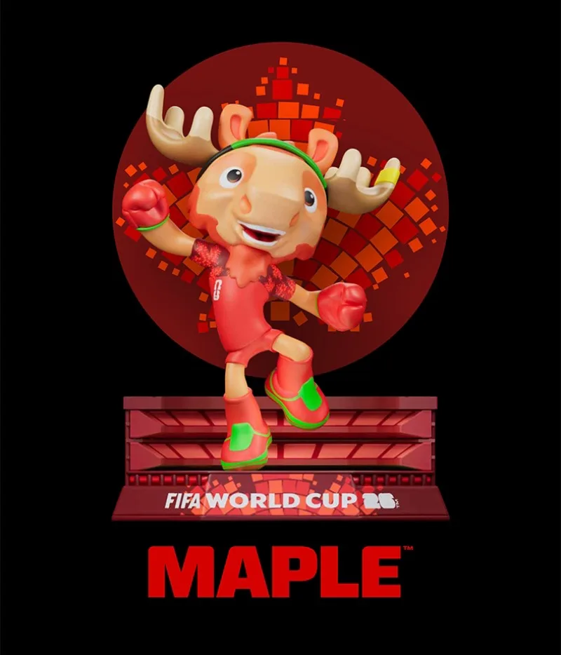 

FIFA FIFA 2026 United States Canada and Mexico World Cup Mascot Plastic Rotating Combination Figure Desktop Ornament