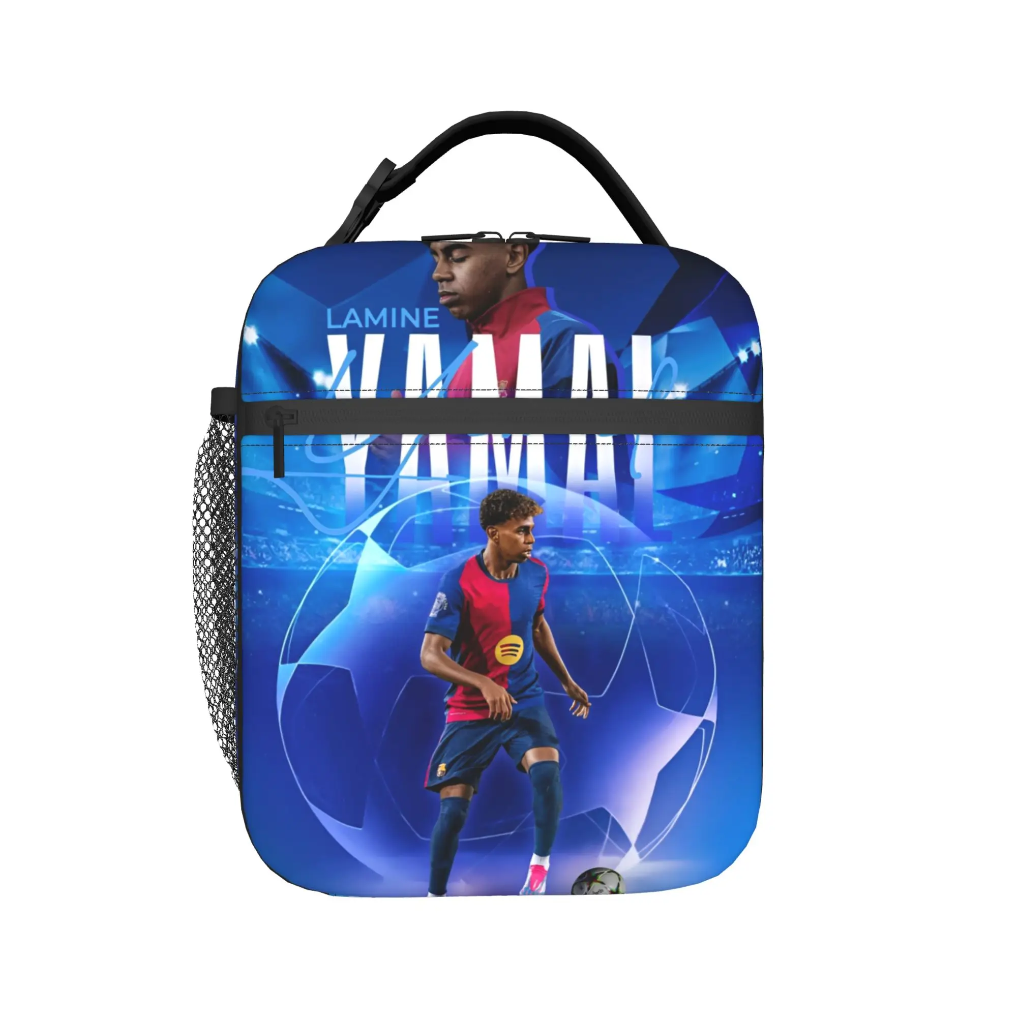 L-Lamines Football Sports Y-Yamals Insulated Lunch Bags for Men Women Storage Food Box Cooler Thermal Lunch Boxes For School