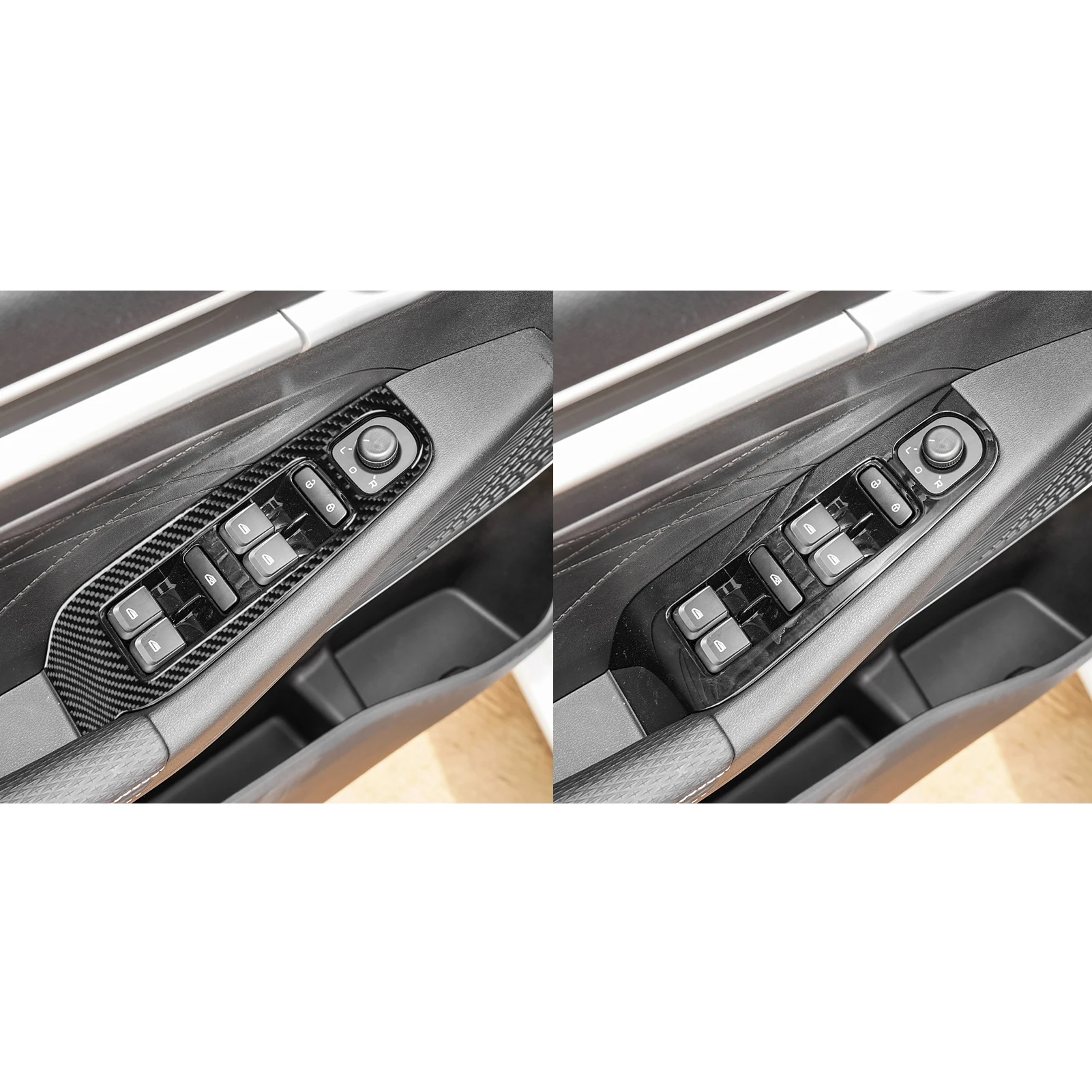 For Geely Emgrand Proton S70 2022-2025 Carbon Fiber Window lift door lock panel Car Interior Accessories Decorative Stickers