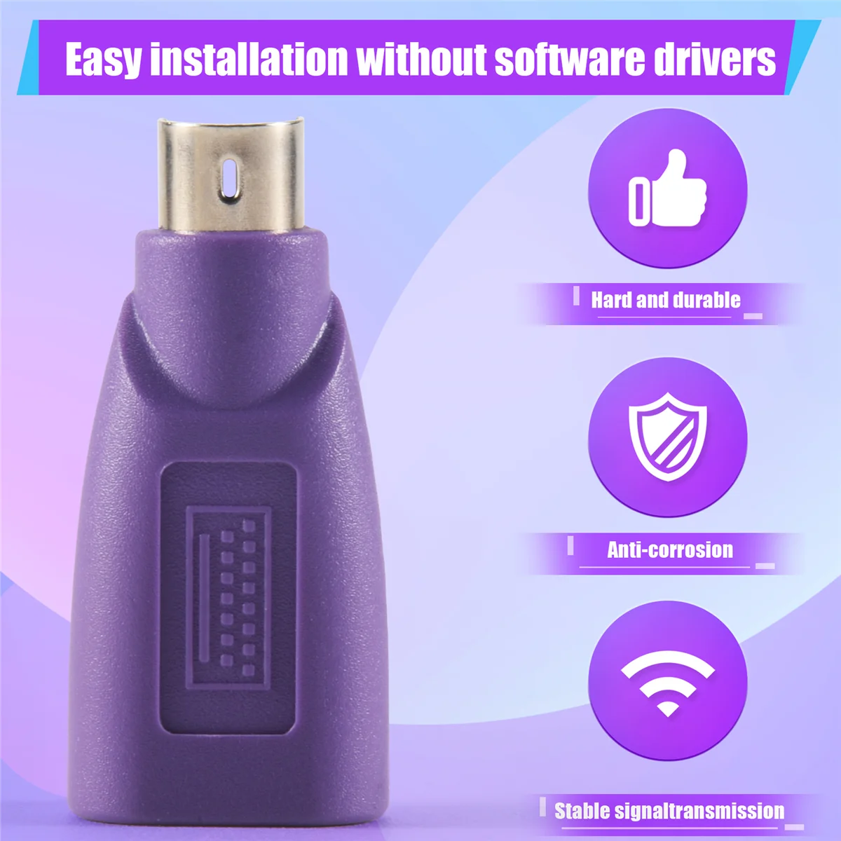 PS2 to USB Connector, Computer Mouse and Keyboard Mini Adapter, Mouse and Keyboard Converter